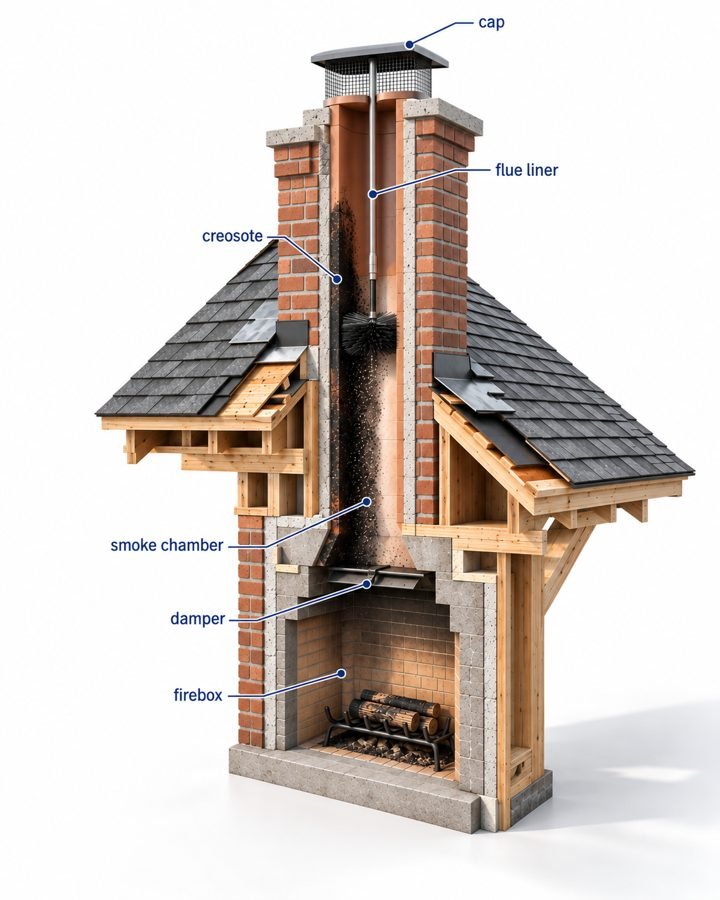 Chimney, 3D model of the work
